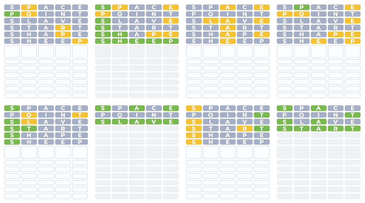 Find out what letters are in hidden words